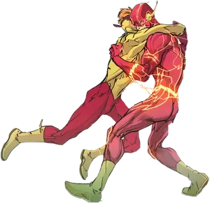 Flash_vs_ Reverse Flash_ Race PNG Image