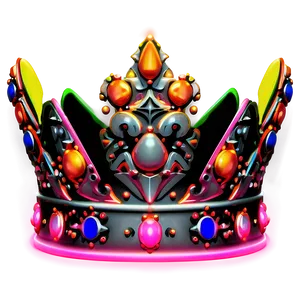 Flashing Neon Crown Png Pso67 PNG Image