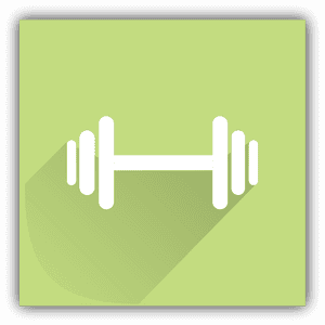Flat Design Barbell Icon PNG image with transparent background