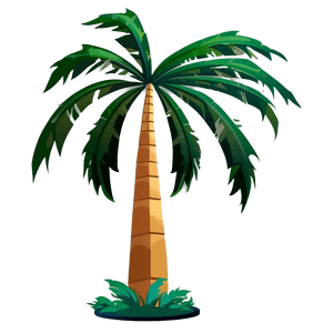 Flat Design Cartoon Palm Tree PNG 06212024 PNG