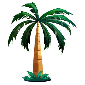 Flat Design Cartoon Palm Tree Png 06212024 PNG Image