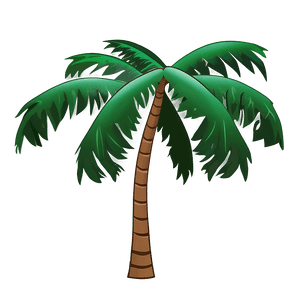 Flat Design Cartoon Palm Tree PNG 06212024 PNG
