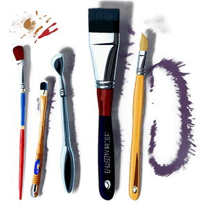 Flat Design Paint Brush PNG mth PNG image with transparent background