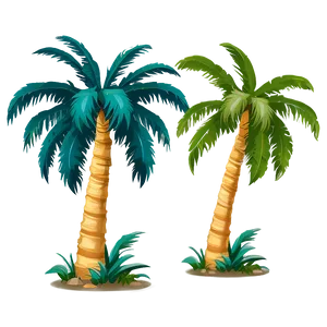 Flat Design Palm Tree Emoji Png 06272024 PNG Image