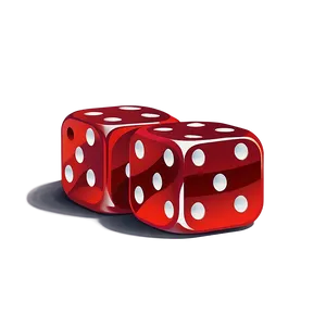 Flat Design Red Dice Png Sfx PNG Image