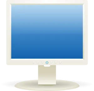 Flat Screen Computer Monitor Vector PNG Image