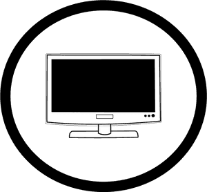 Download Icon Png Television - Tv Clipart In Circle, Transparent Png PNG image with transparent background