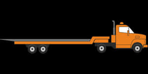 Flatbed Truck Vector Illustration PNG image with transparent background