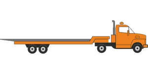 Flatbed Truck Vector Illustration PNG Image