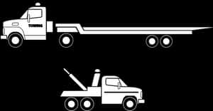 Flatbedand Wrecker Tow Trucks Vector PNG image with transparent background