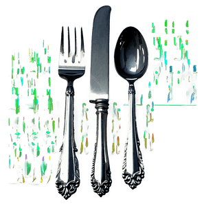 Flatware Silver Utensils PNG ewl PNG