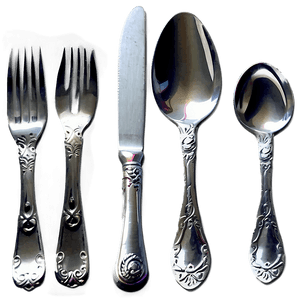 Flatware Silver Utensils PNG ipf PNG with transparent background