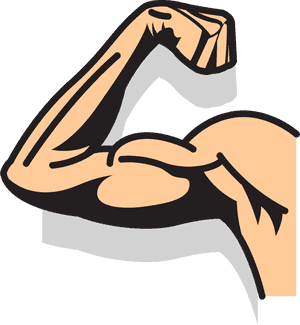 Clip Art Cartoon Arm - Strong Arm Cartoon Png, Transparent Png PNG