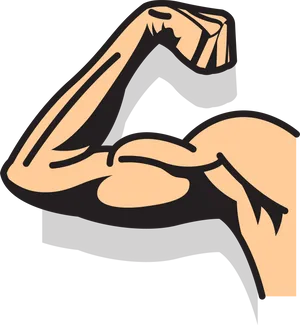 Flexed Bicep Graphic PNG Image