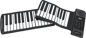 Flexible Roll Up Piano Keyboard PNG Image