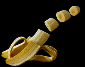 Floating Banana Slices PNG image with transparent background