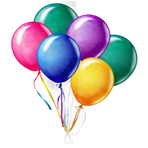 Floating Birthday Balloon Png Bse PNG Image