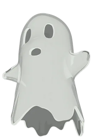 Floating Cartoon Ghost Graphic PNG Image