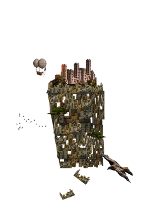 Floating_ Cityscape_ Fantasy PNG Image