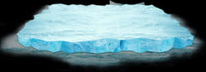 Floating Iceberg Isolatedon Black PNG image with transparent background