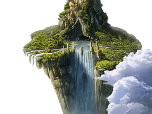 Drawn Waterfall Island - Floating Island Png, Transparent Png PNG image with transparent background