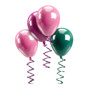 Floating Pink Balloons Festive Png 06122024 PNG Image