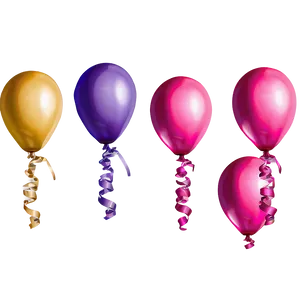 Floating Pink Balloons Festive Png Khv82 PNG Image