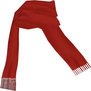 Floating Red Scarf3 D Render PNG Image