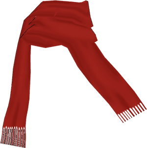 Floating Red Scarf3 D Render PNG