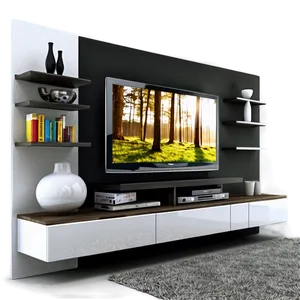 Floating Shelves Tv Unit Png Ovg50 PNG Image