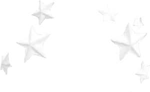 Floating_ White_ Stars_ Background PNG Image