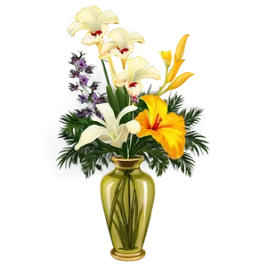 Floral Arrangement Vase Png 06272024 PNG Image