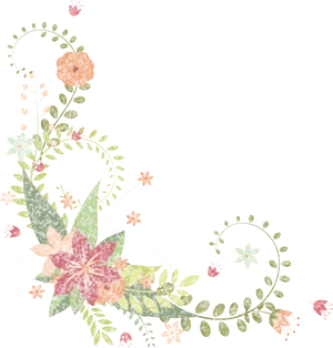 Floral_ Artwork_on_ Black_ Background PNG Image