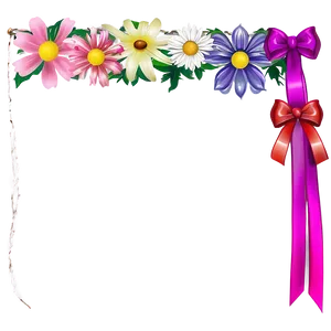 Floral Birthday Banner Template Png Rrp PNG Image