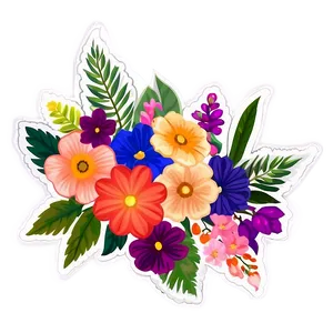 Floral Bouquet Sticker Png Fph PNG Image