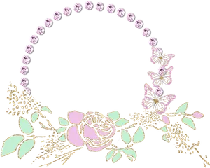 Floral Butterfly Arch Decoration PNG Image