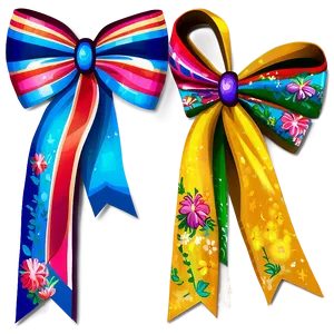 Floral Cheer Bow Png Cik PNG Image