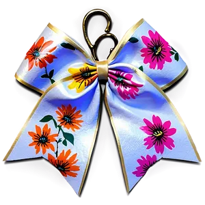 Floral Cheer Bow Png Ije PNG Image