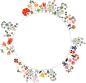 Floral_ Circle_ Border_ Design.png PNG Image