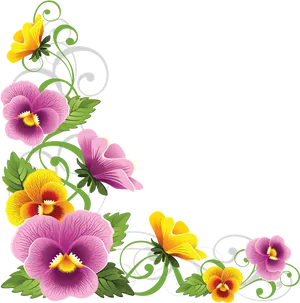 Floral_ Corner_ Design_ Vector PNG Image