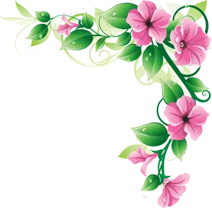 Floral_ Corner_ Design_ Vector PNG Image