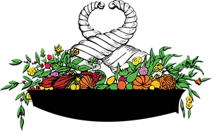 Floral_ Cornucopia_ Vector_ Art PNG Image