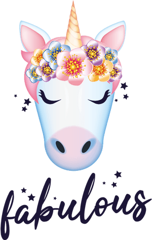Floral Crowned Unicorn Fabulous PNG