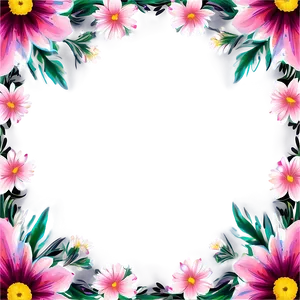 Floral Cute Frame Png 82 PNG Image