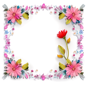 Floral Cute Frame Png Xby9 PNG Image