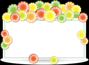 Floral Decorated Frame PNG image with transparent background