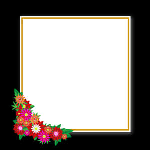 Floral Decorated Frame Template PNG image with transparent background