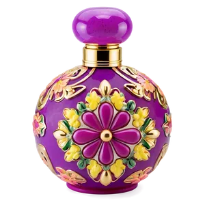 Floral Decorated Perfume Bottle Png 06212024 PNG Image