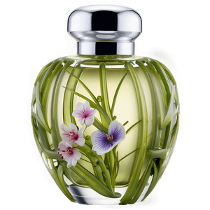 Floral Decorated Perfume Bottle PNG tby PNG