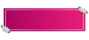Floral Decorated Pink Banner PNG Image
